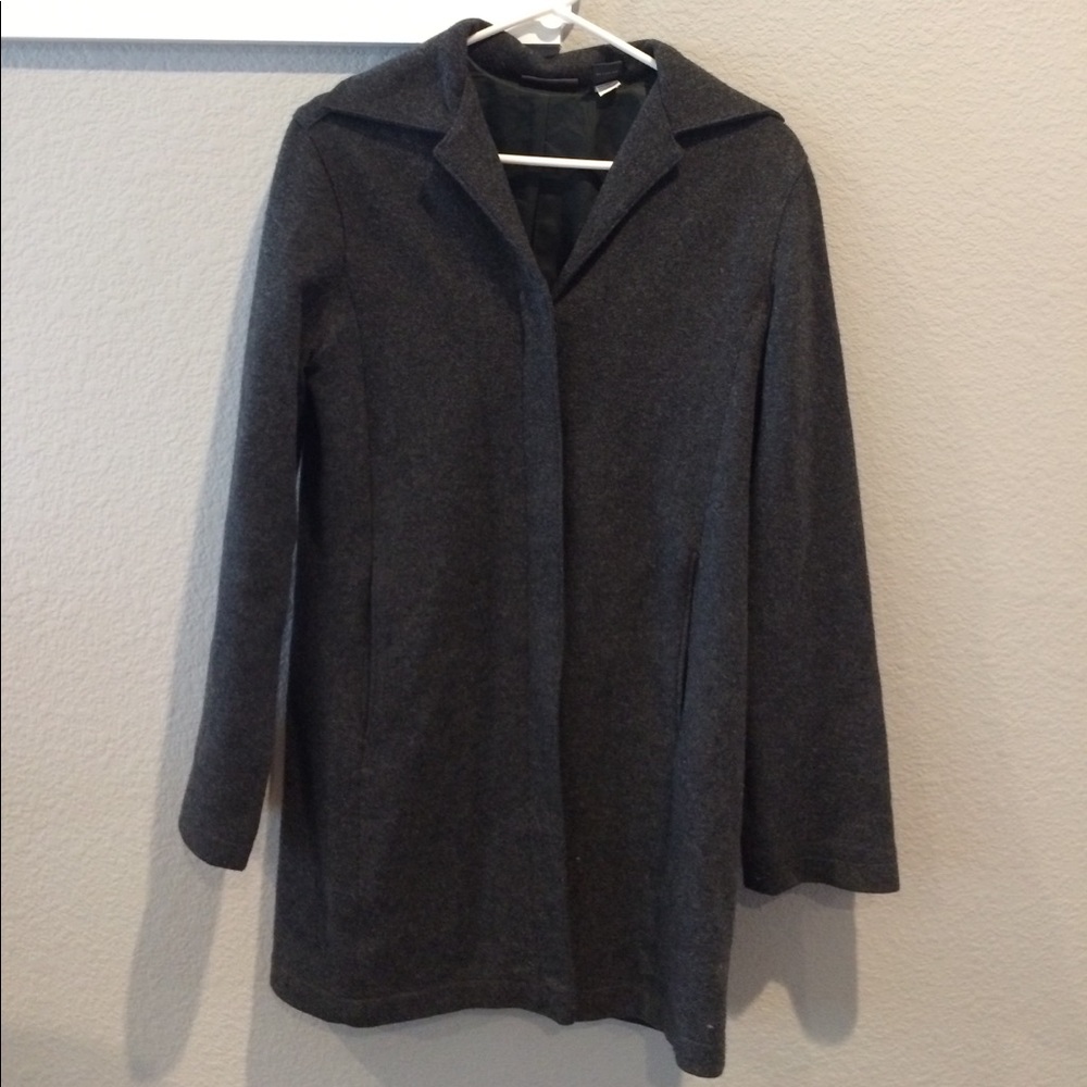 Banana Republic wool blend charcoal gray coat