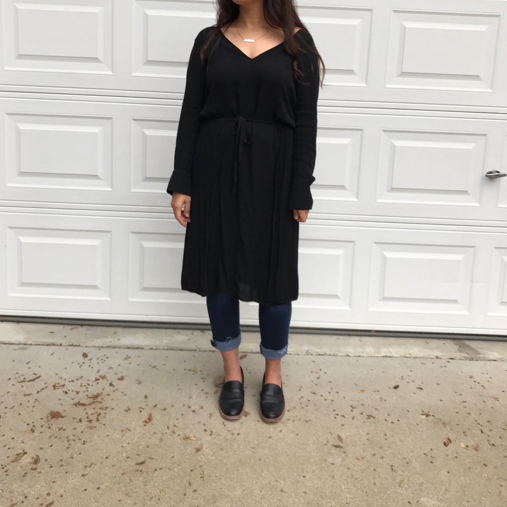 H&M black midi dress