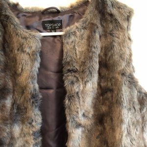 Top shop faux fur vest