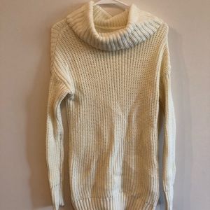 Cream turtleneck tunic