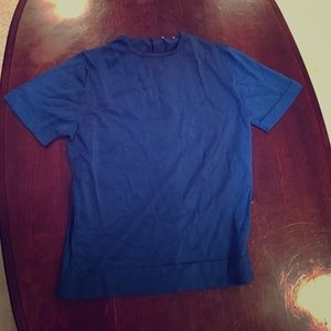 Blue vintage short sleeve shell