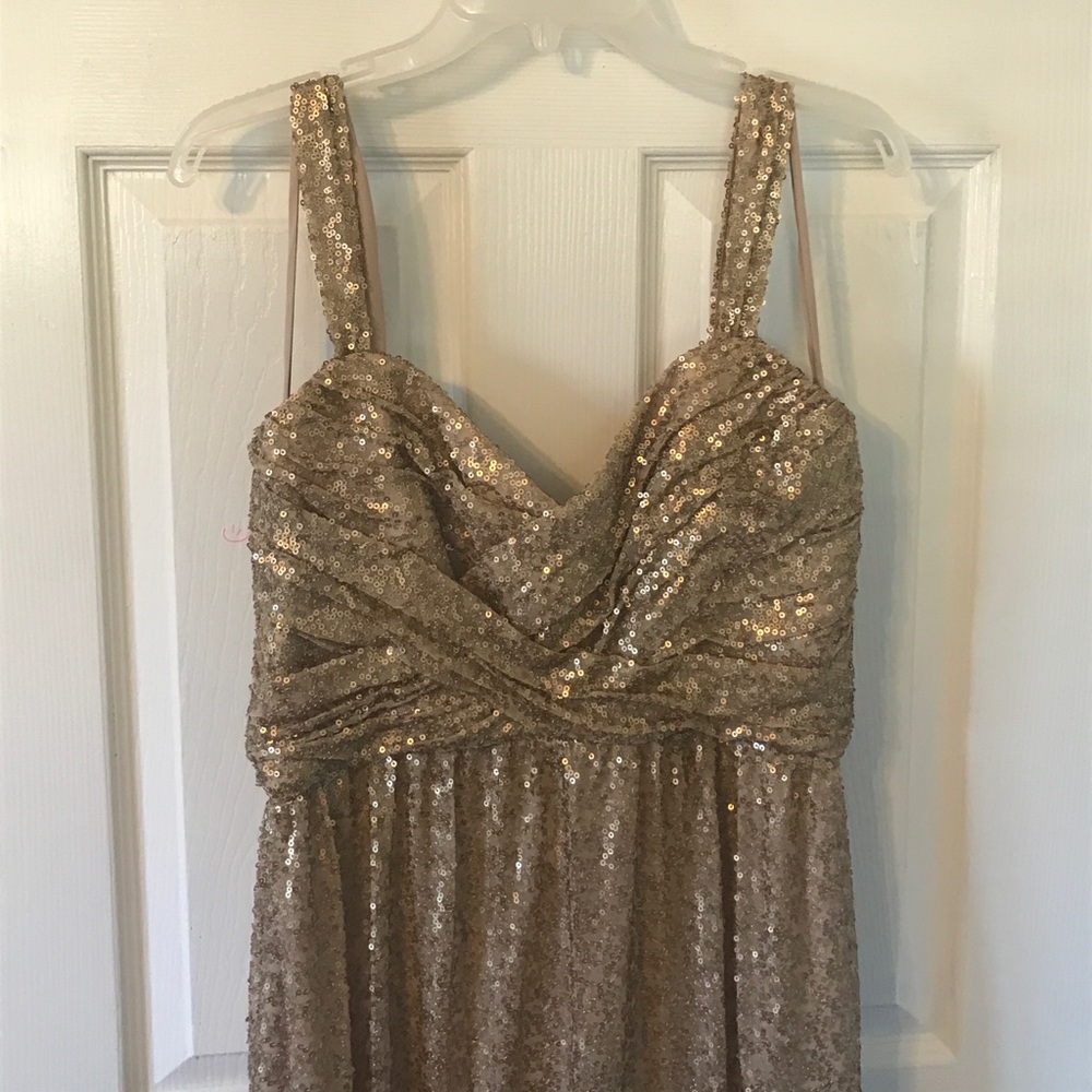 Gold Amsale Bridesmaid Dress Size 14