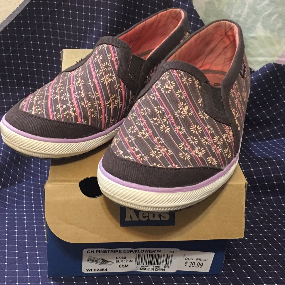 Keds Pinstripe/Flower Espadrille