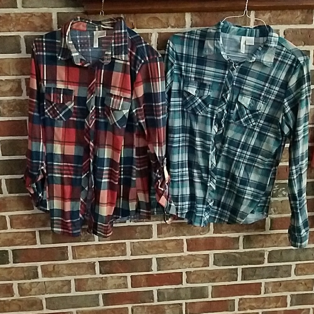 Plaid button ups