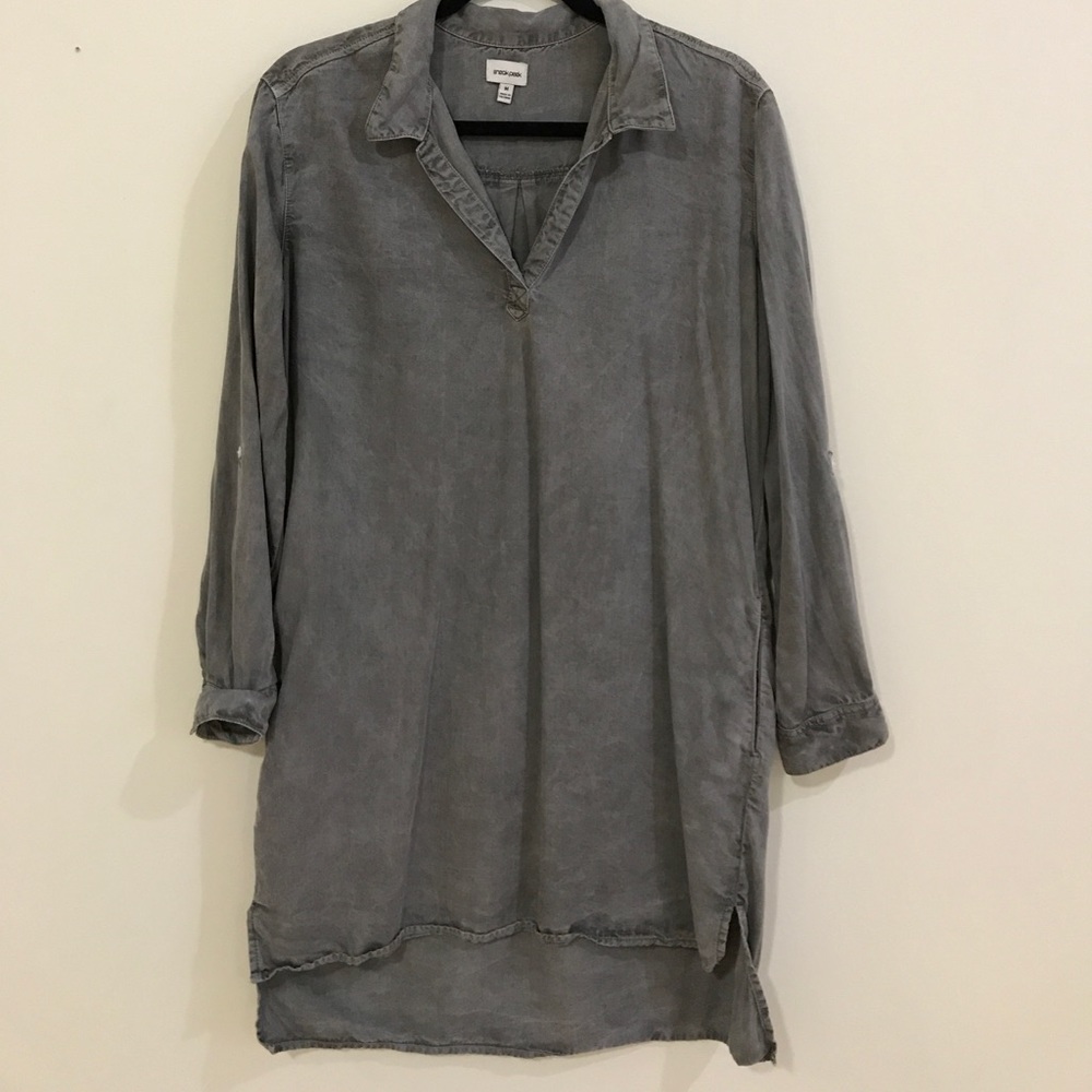 Gray denim dress