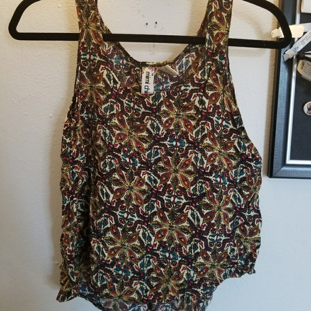 Colorful high to low blouse