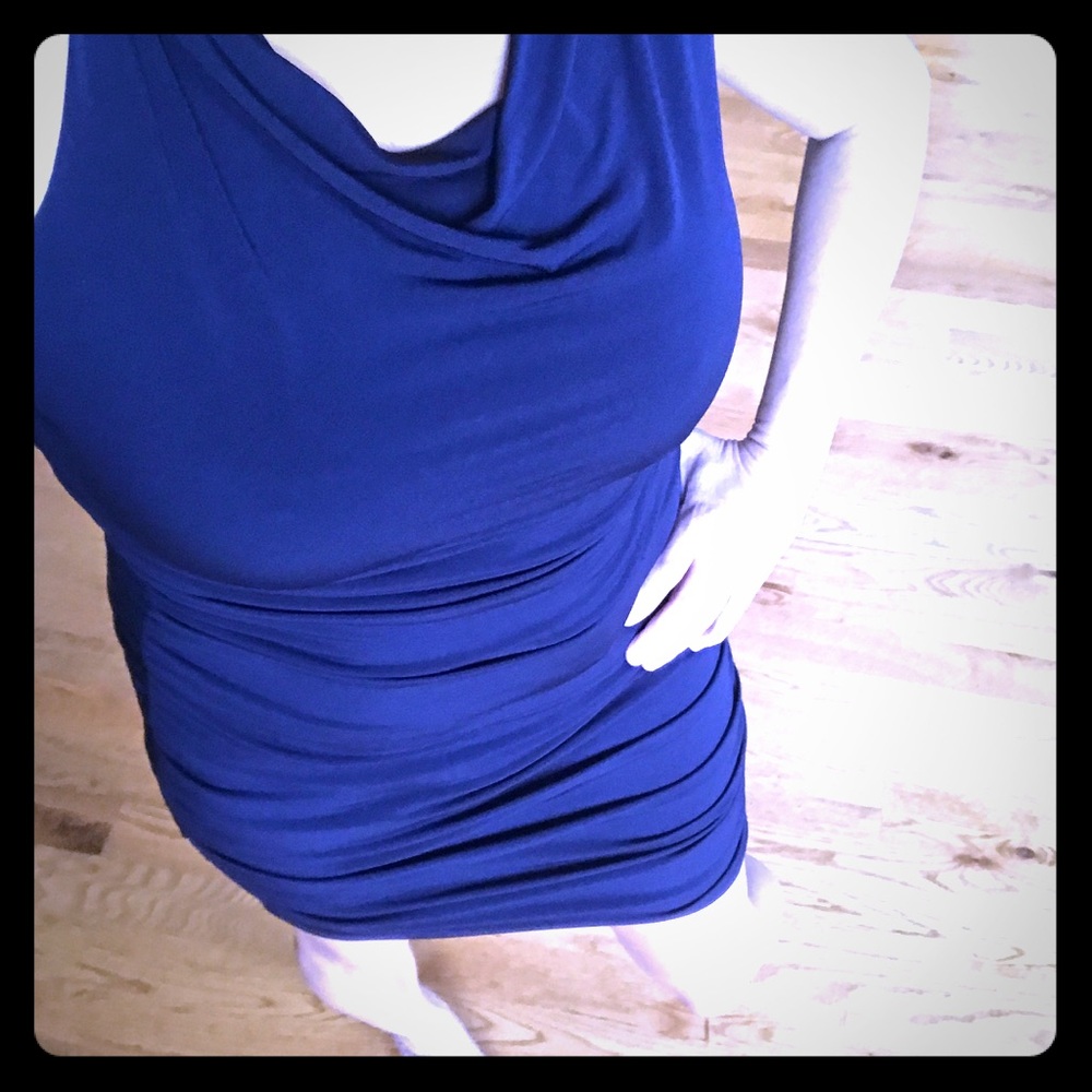 Navy dress by Valerie Bertinelli