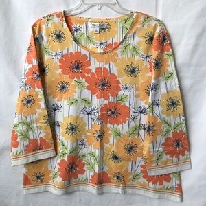 Three quarter length sleeve blouse