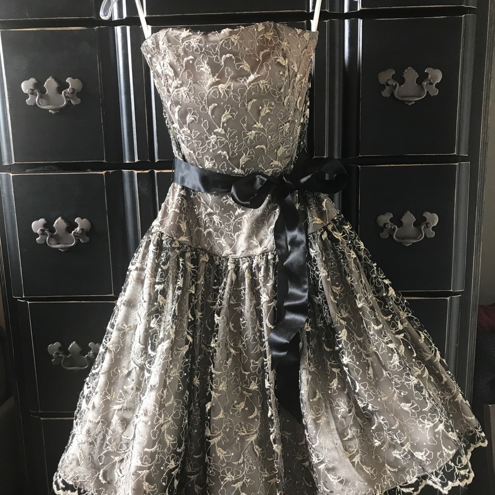Lace Dark Gold Dress