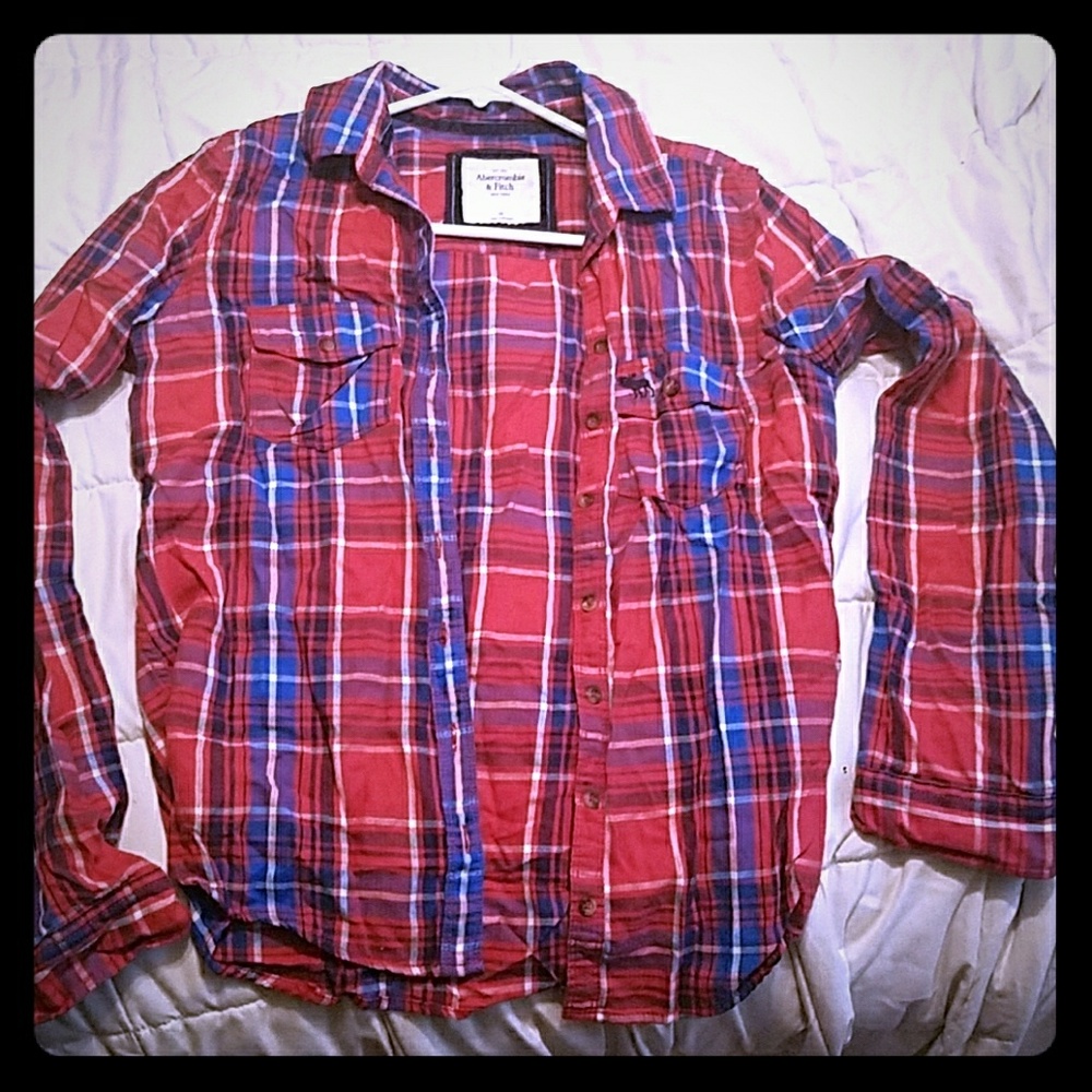Women's M Abercrombie & Fitch plaid long sleeve
