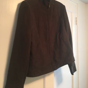 Heavy Polyester Jacket with a “Suede Feel.”