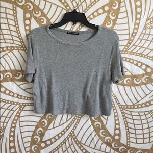 Gray crop top