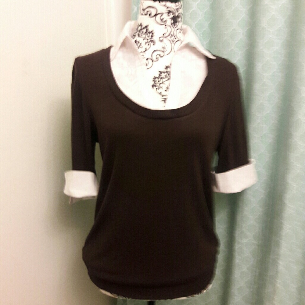 Sweater with blouse