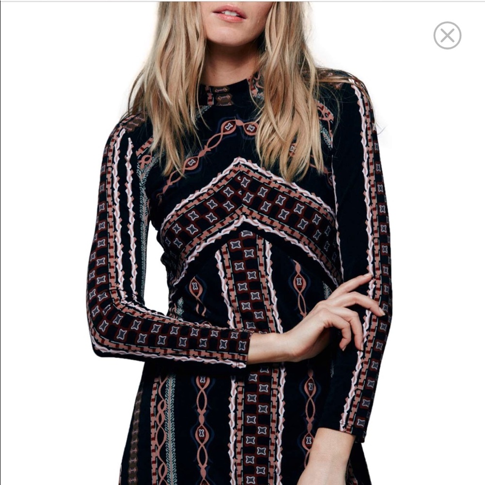 Free People Stella Printed Mini Dress