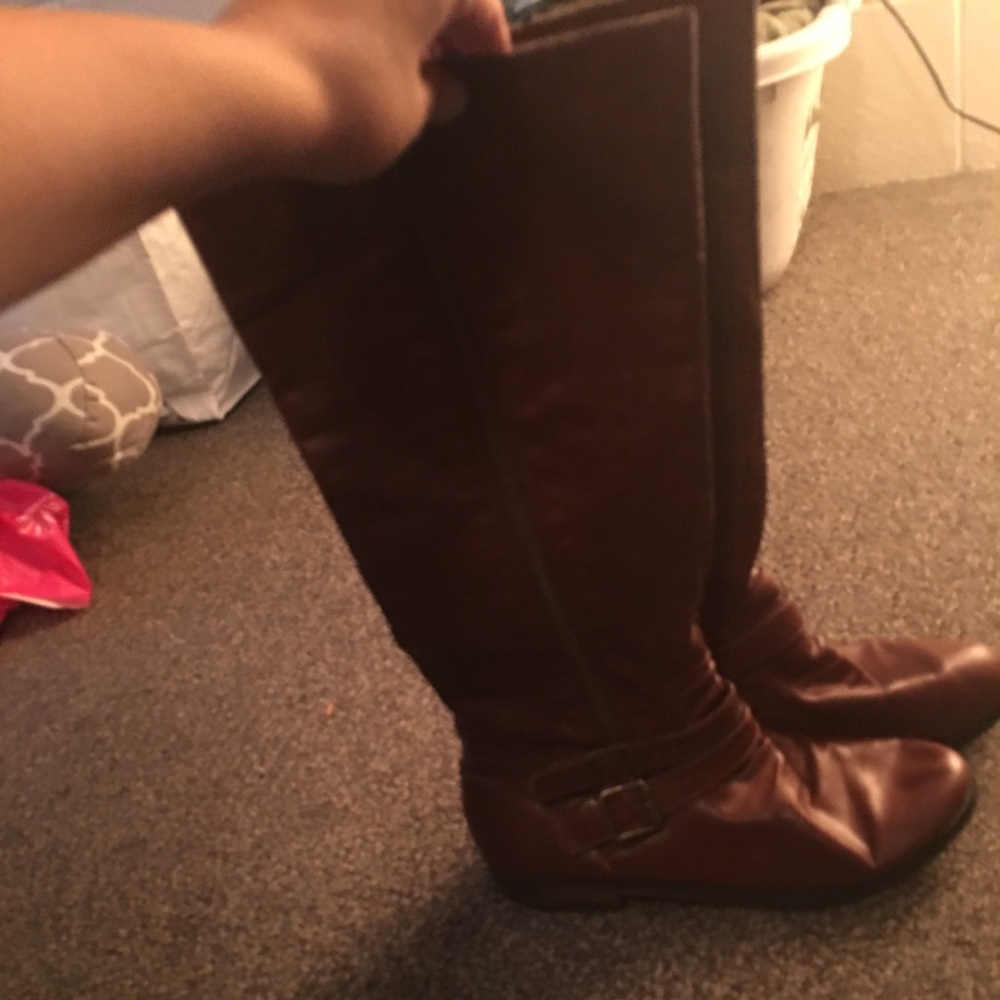 Tall brown boots