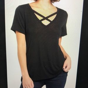 Nordstrom BP crossed neckline flowy tee