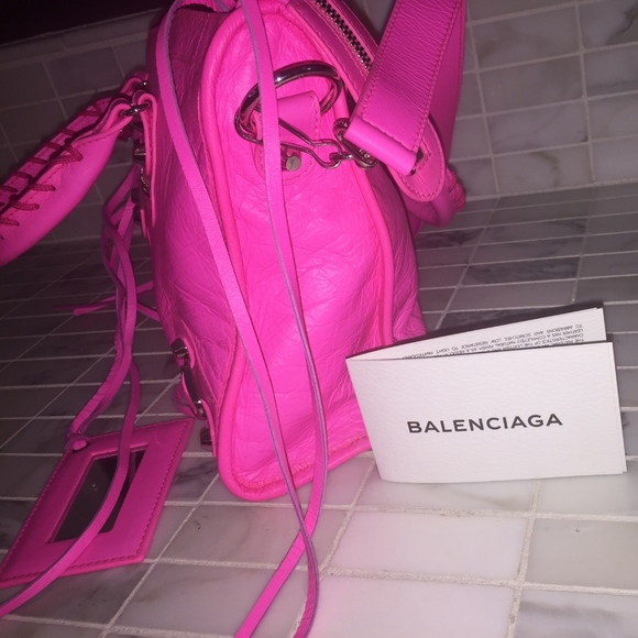 Balenciaga 2016 Hot Pink Small City Classic Silver - Picture 4 of 4