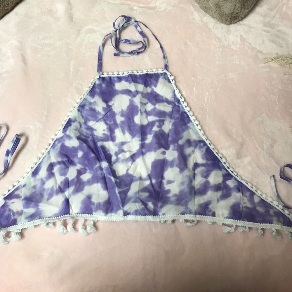 Purple Tie Dye Halter Top