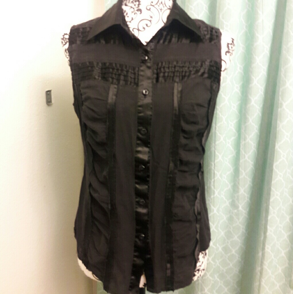 Black with silky strips blouse