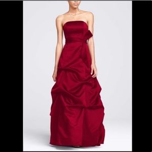 David's Bridal Red Ball Gown
