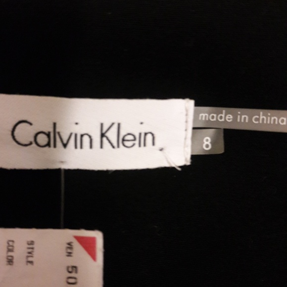 NWT Calvin Klein black & white belted dress - Picture 3 of 8