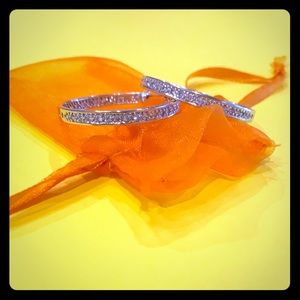 Inside out Diamond hoop earrings.