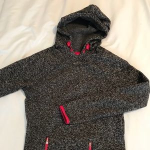 Heather black and white pullover hoodie