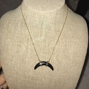 Stella & Dot black horn pendant.
