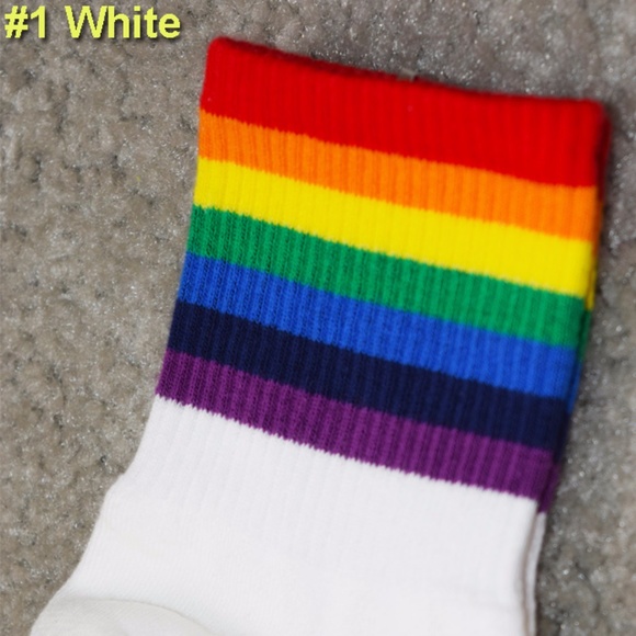 🚫sold out🚫NWT Women's Socks Rainbow 2.Black - Picture 3 of 3
