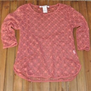 Ladies Sheer Top, 3/4 Sleeves