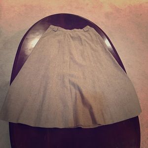 Vintage 60's or 70's classy A-line wool tan skirt