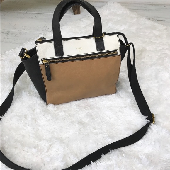 Fossil Handbags - Fossil Camel Multi Color Tessa Satchel