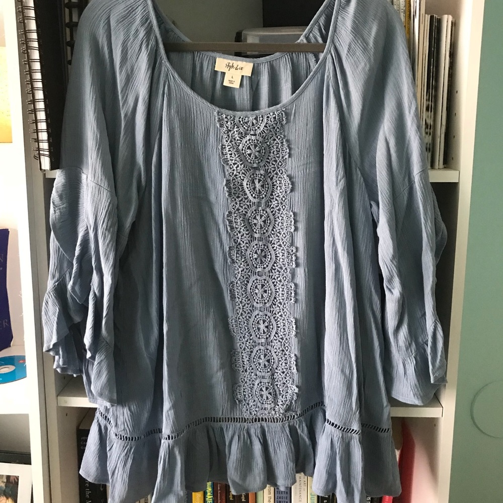 Whimsical Blue Blouse