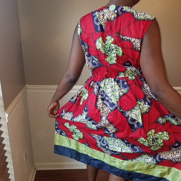 Custom made midi dress with beading on chest - Picture 3 of 3