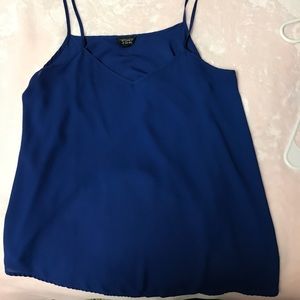 Blue Spaghetti Strap Tank Top