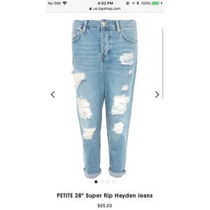 TOPSHOP HAYDEN BOYFRIEND JEANS