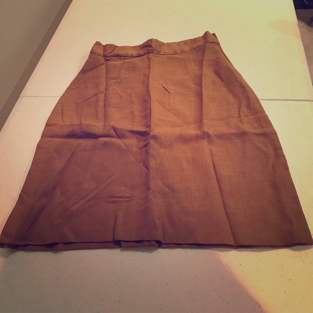 Vintage 60's or 70's brown A-line skirt
