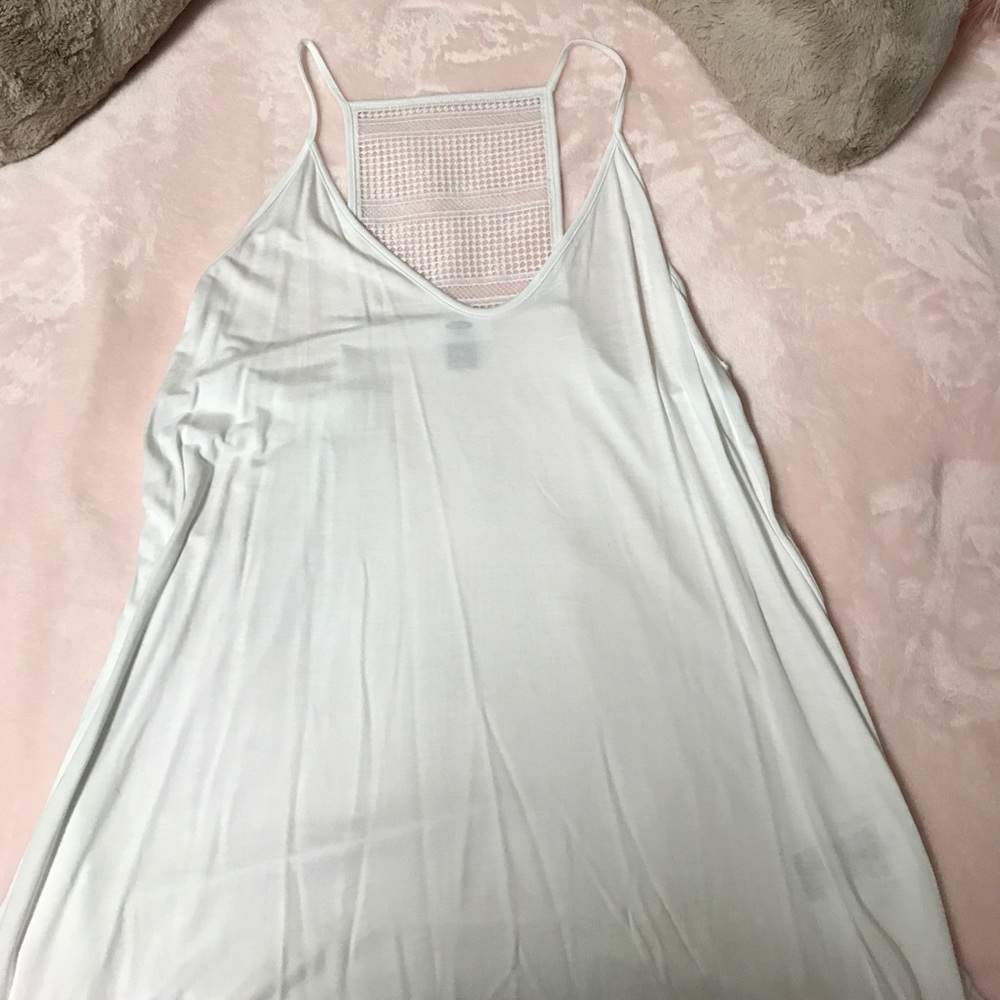 White Spaghetti Strap Tank Top