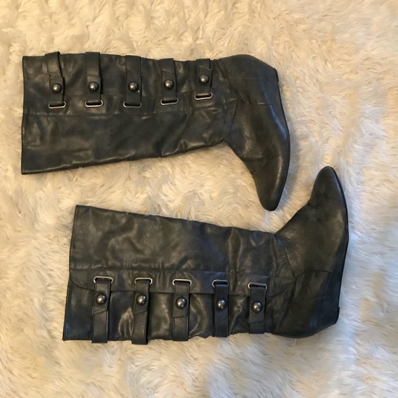 Gray Madden girl riding boots 9.5 - Picture 2 of 6