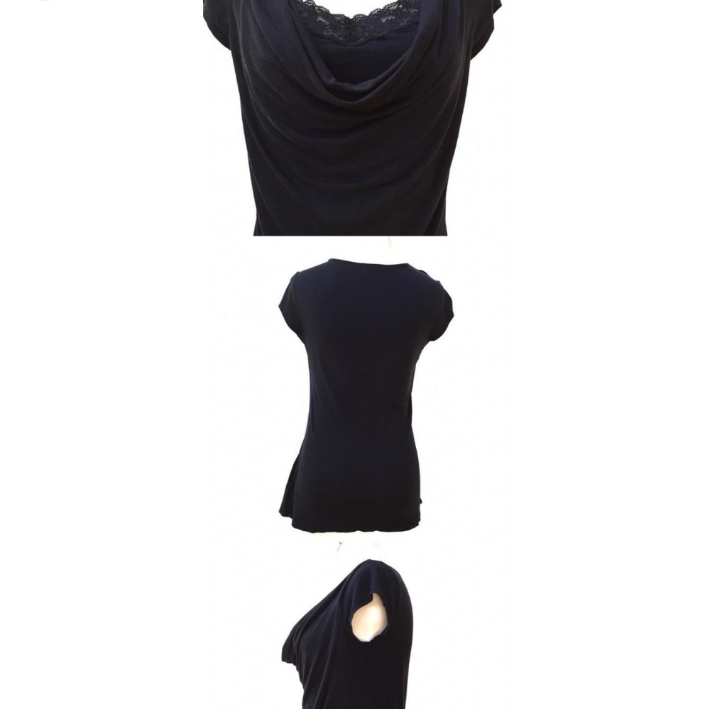 Black Express shirt with lace cami detail