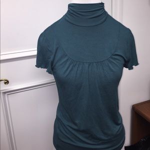 🆕 APT. 9 high neckline shirt sleeve TOP in teal