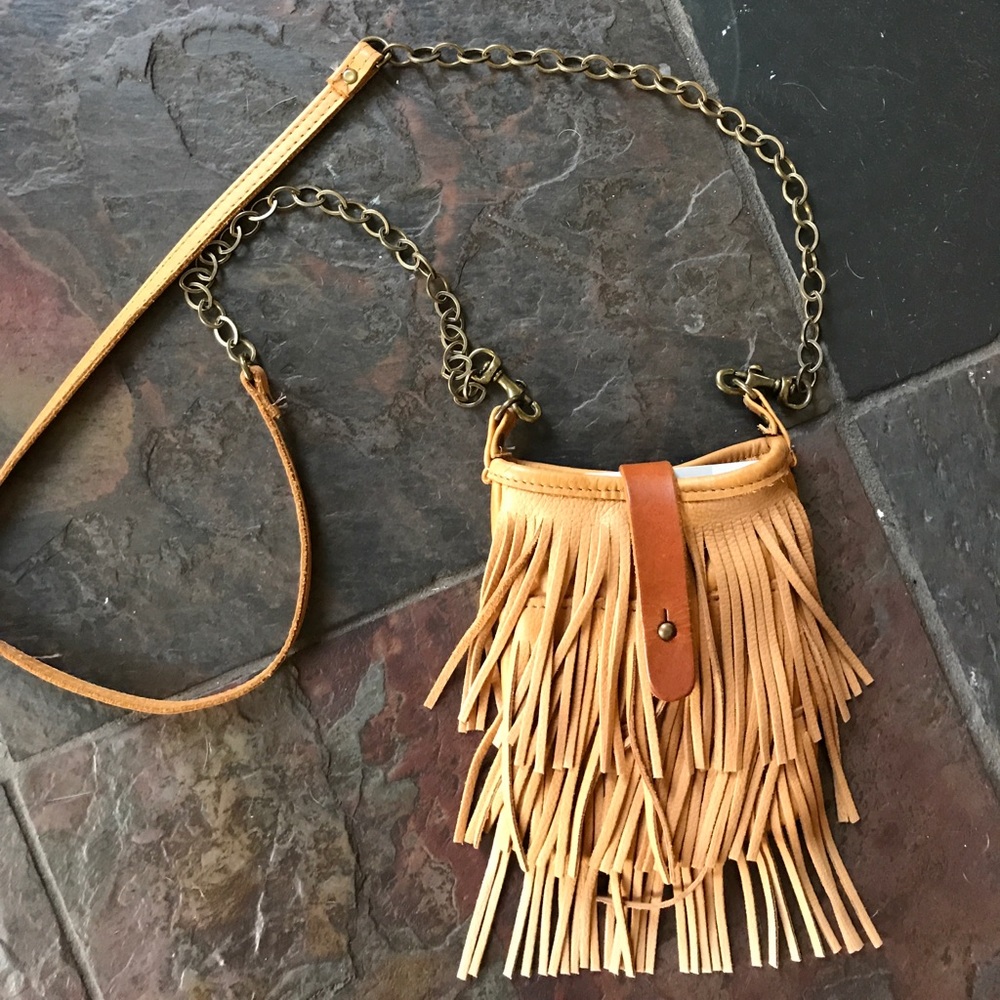 Canoe leather crossbody bag