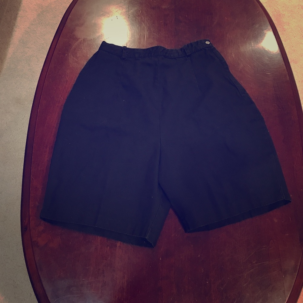 Vintage 60's or 70's zipper side black shorts