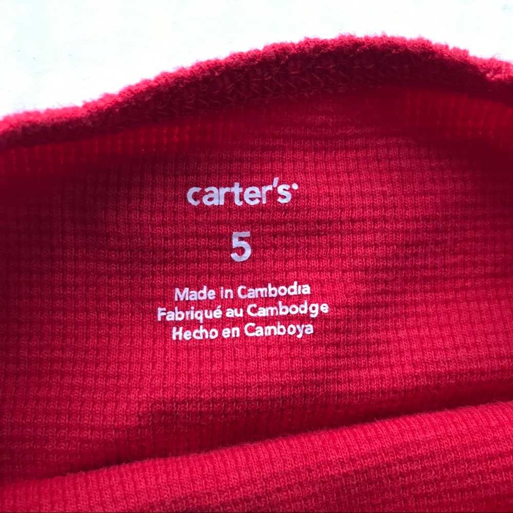 Carter’s Red Sz 5 Long Sleeve Tee - Picture 3 of 7