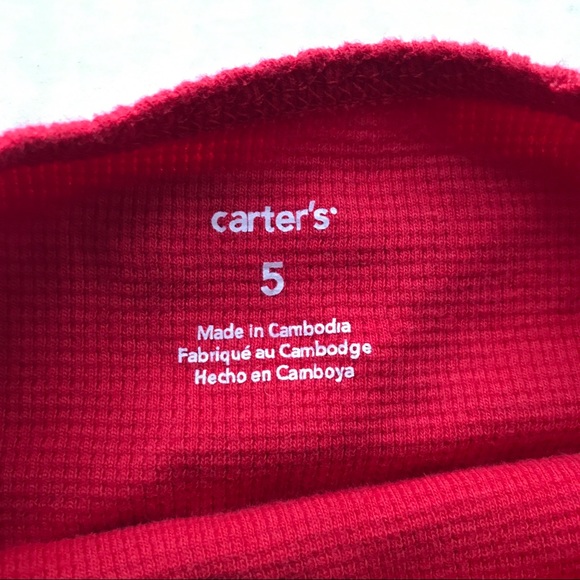 Carter’s Red Sz 5 Long Sleeve Tee - Picture 3 of 7