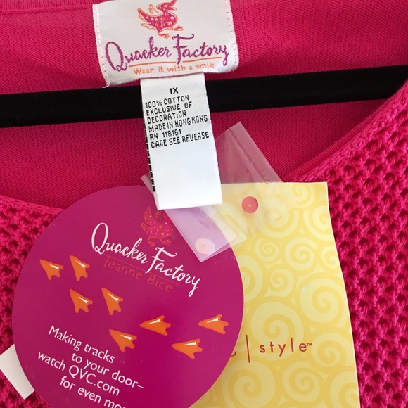 Quacker Factory Sequin Mesh Tunic Sweater Tank Top - Picture 4 of 6