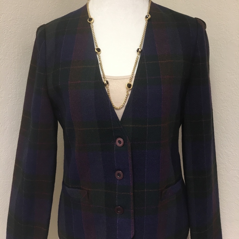 Collegian Plaid Blazer