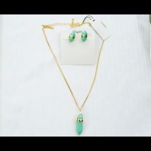 “Bullet” necklace & earring set