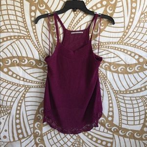 Low-High Rise Racer Back Tank Top