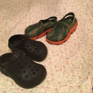 Toddler Crocs and slip on shoe bundle!